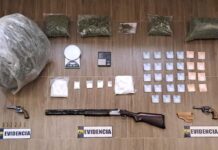 Tres detenidos por tráfico de drogas y tenencia ilegal de armas de fuego en Futrono