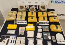 Dictan prisión preventiva a un chileno y una colombiana tras incautarse desde su domicilio casi 20 kilos de droga