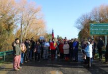 Autoridades y vecinos de Río Bueno se manifestaron por mal estado de la Ruta Interlagos