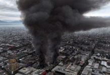 Reportan incendio de gran magnitud en Barrio Meiggs en la comuna de Estación Central