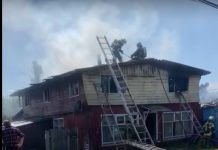 Ocho damnificados dejó incendio que afectó a tres casas en sector centro norte de Osorno