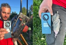 No la cuenta dos veces: celular en su bolsillo le salvó la vida a un albañil en Puerto Montt