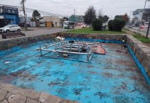 Reparación de la pileta de Plaza de Armas de Osorno continúa sin fecha. Otra fuente de agua está sin funcionar