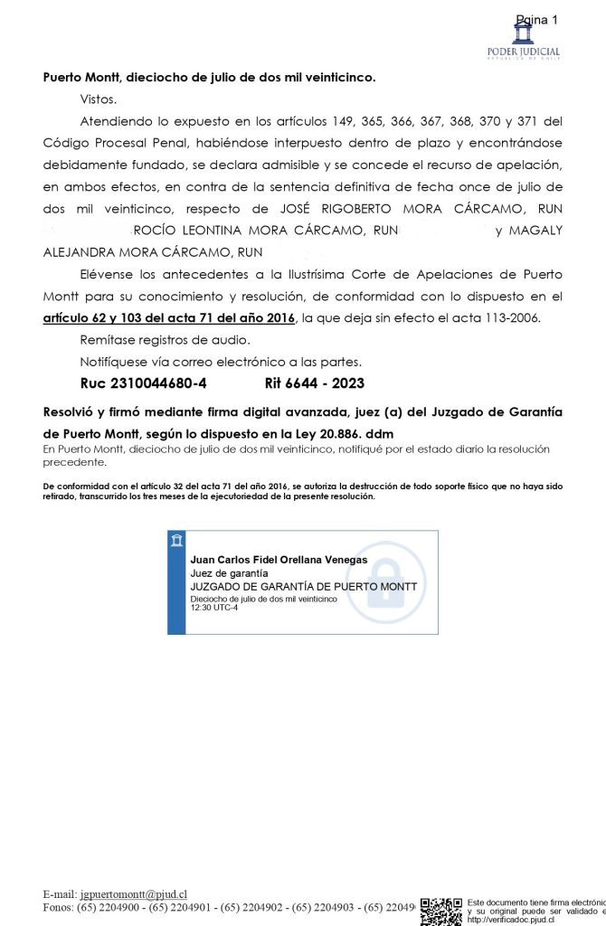 Ex tesorero del Gobierno Regional de Los Lagos apela a condena de 8 años de cárcel