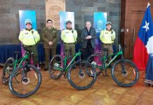 Municipalidad de Osorno entregó en comodato tres bicicletas de alta gama a Carabineros de la 1era Comisaría
