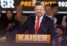 Kaiser fue oficializado como candidato presidencial del Partido Nacional Libertario