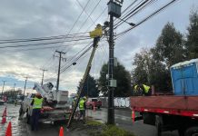 Saesa trabaja en la reposición del servicio eléctrico en provincia de Osorno y del Ranco