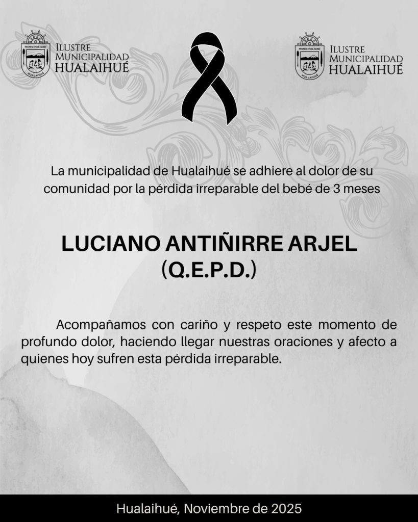 Municipalidad de Hualaihué decretó duelo comunal por el fallecimiento de un menor de tres meses
