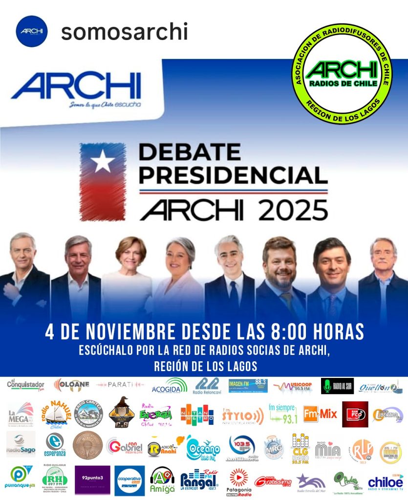 Radio Sago transmitirá este martes el Debate Presidencial ARCHI 2025