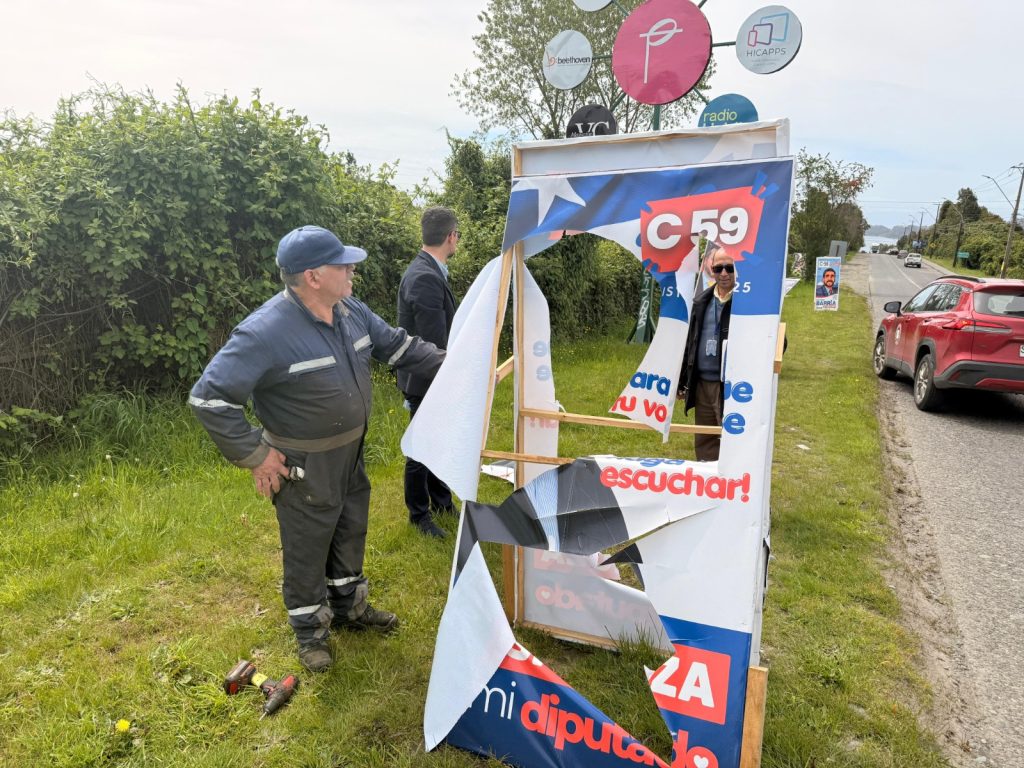 Frutillar: Retiran propaganda electoral por estar instalada en lugares no autorizados por el Servel