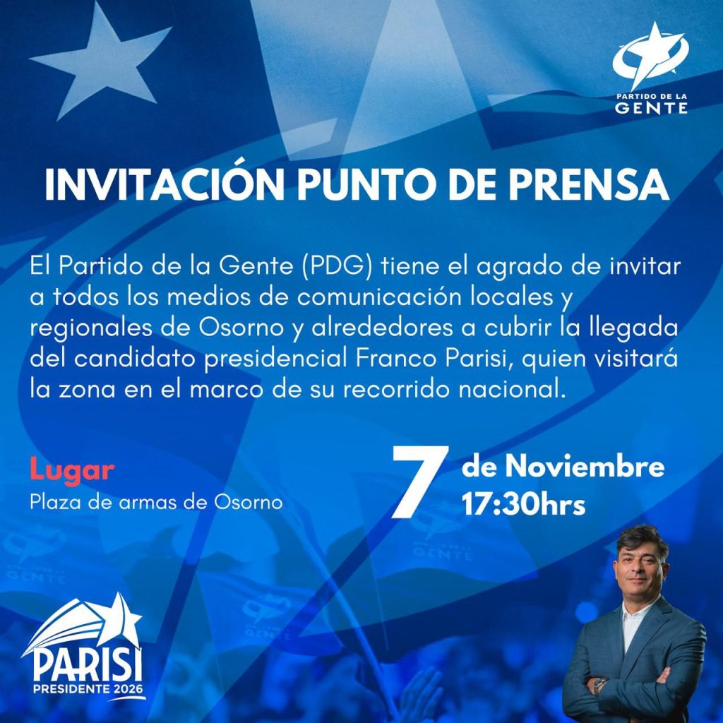 Osorno será el punto de encuentro de los presidenciables Matthei y Parisi en la recta final de la campaña 2025