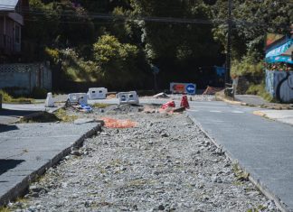 Anuncian fecha de la reanudación de los trabajos de reparación de calle Ecuador en Puerto Montt inicio