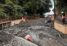 Obras de pavimentación de calle Ecuador, en Puerto Montt, alcanzan un 25% de avance