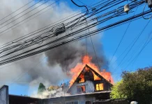 Osorno: Fuego destruyó casa habitación en sector Francke