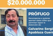 Argentina ofrece recompensa de $13 millones por captura de Galvarino Apablaza