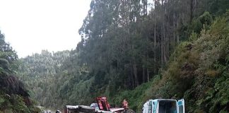 Un fallecido y tres heridos tras volcamiento de camioneta en sector de Pucatrihue