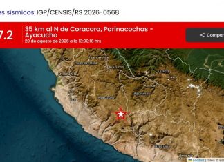 Gobierno de Perú declara en emergencia cinco distritos afectados por terremoto de 7,2