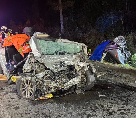Colisión frontal deja dos fallecidos y tres lesionados en ruta que une Paillaco y Valdivia