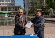 Municipio de Osorno realiza entrega de terreno a empresa que reparará juegos de agua de pileta de plaza de armas