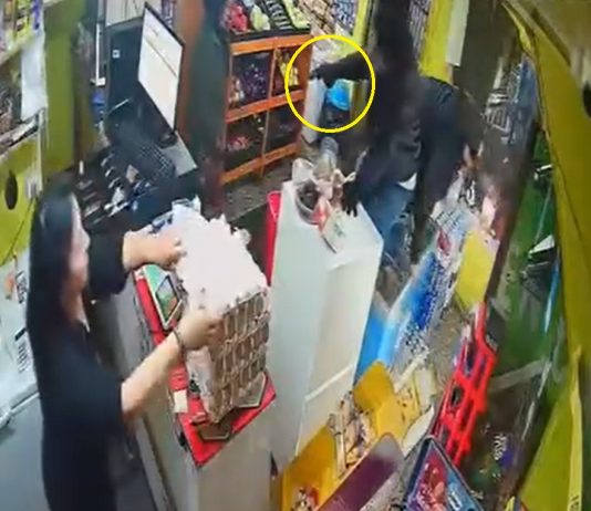 Mujer se enfrenta a delincuentes armados lanzándoles huevos en medio de robo a minimarket en Llanquihue